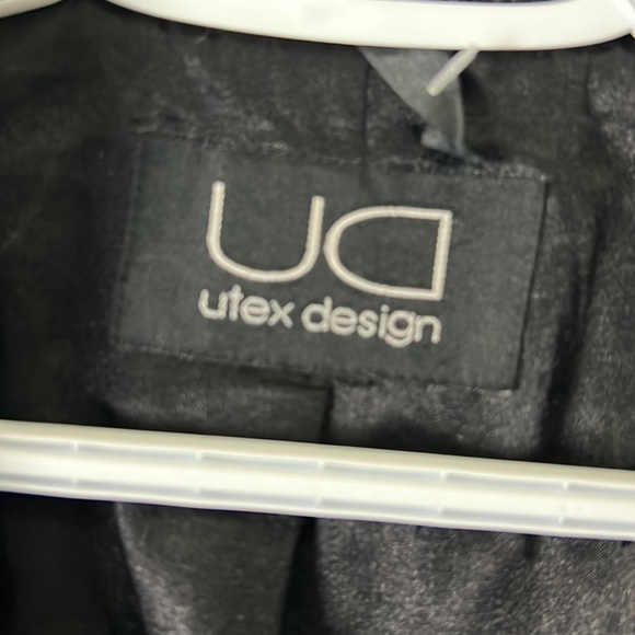 Utex D Vintage Tweed Herringbone Belted Outerwear Slouch Trench Coat Size Large - Picture 5 of 16